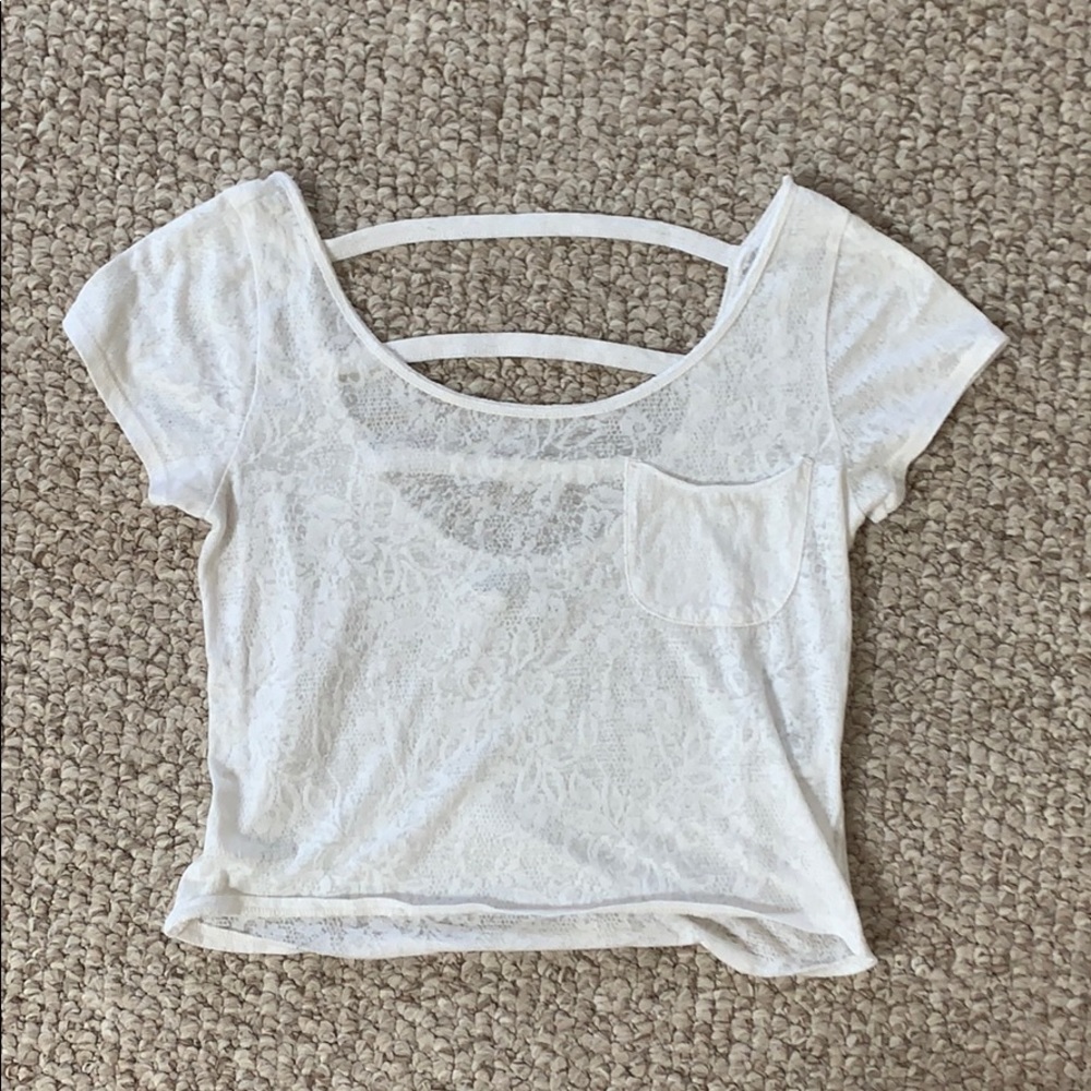 Abercrombie White Crop Top